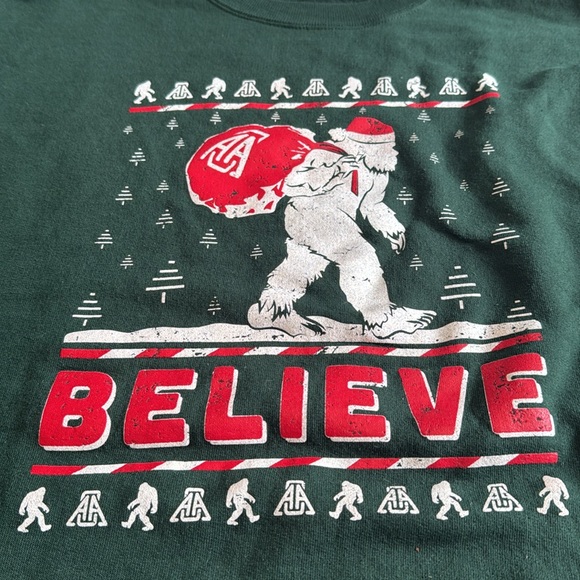 Ugly Christmas Sweater Big Foot Believe Sweatshirt| Hike, Appalachian Trail - Picture 4 of 6
